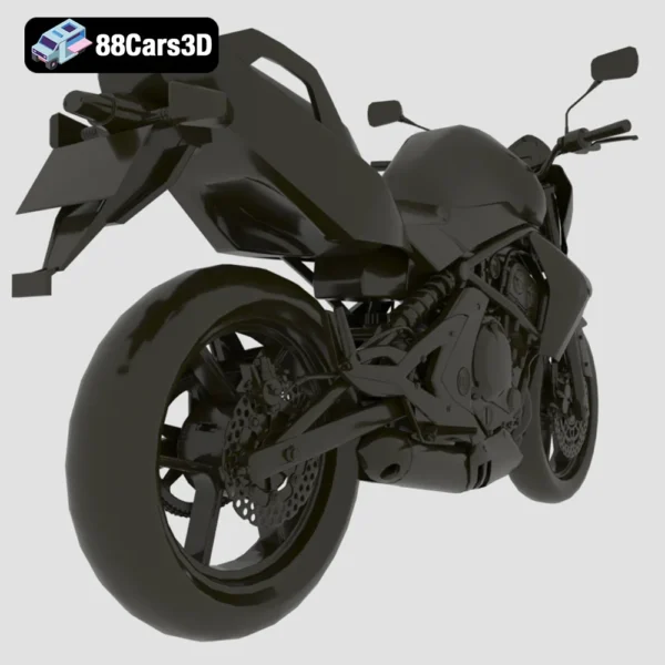 Kawasaki ER-Series Naked Bike 3D Model