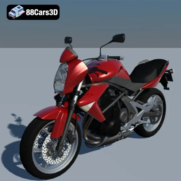 Kawasaki ER-Series Naked Bike 3D Model