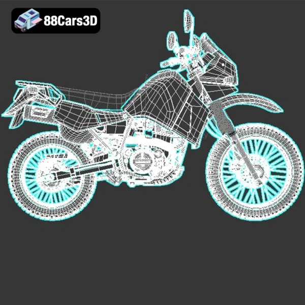 Kawasaki KLR-650 Dual-Sport 3D Model