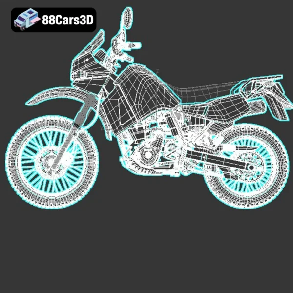 Kawasaki KLR-650 Dual-Sport 3D Model