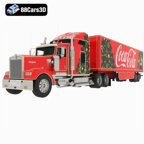 Kenworth K900 New Year  American Semi-Truck 3D Model