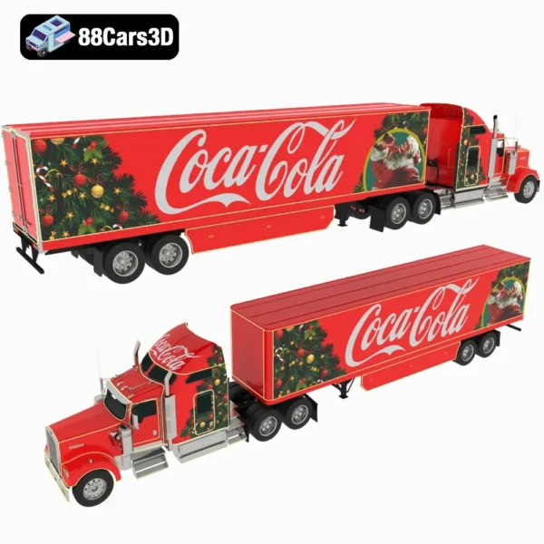 Kenworth K900 New Year-005 Kenworth K900 New Year American Semi-Truck 3D Model