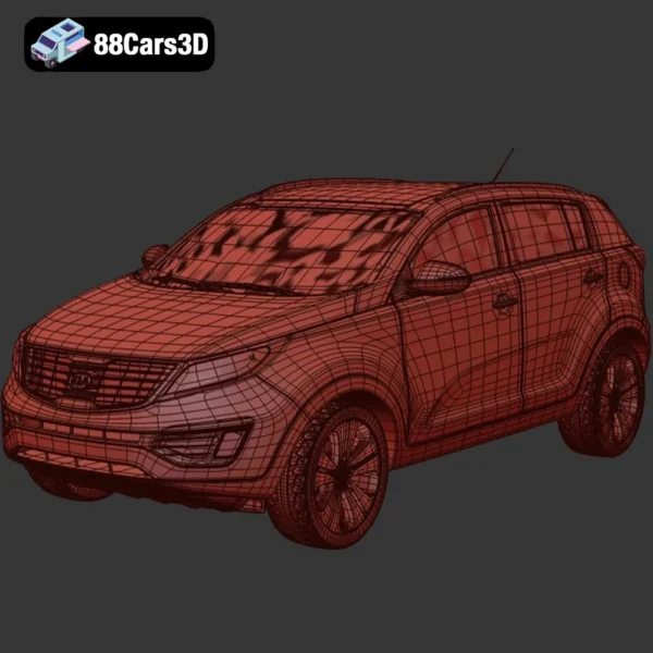 2012 Kia Sportage 3D Model Dynamic Compact SUV