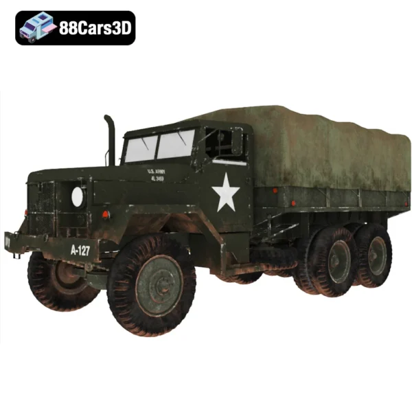 M35 Truck 3D Model Classic Military Transport Vehicle
