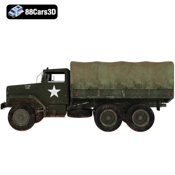 M35 Truck 3D Model Classic Military Transport Vehicle