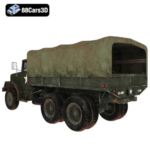 M35 Truck 3D Model Classic Military Transport Vehicle