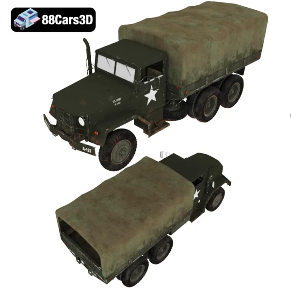 M35 Truck 3D Model Classic Military Transport Vehicle
