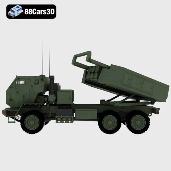 MLRS M142 HIMARS Mobile Rocket Artillery System 3D Model