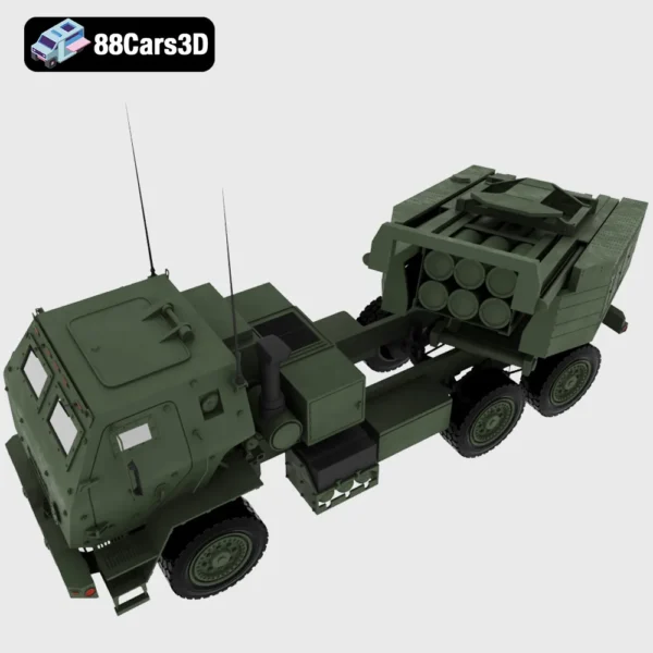 MLRS M142 HIMARS Mobile Rocket Artillery System 3D Model