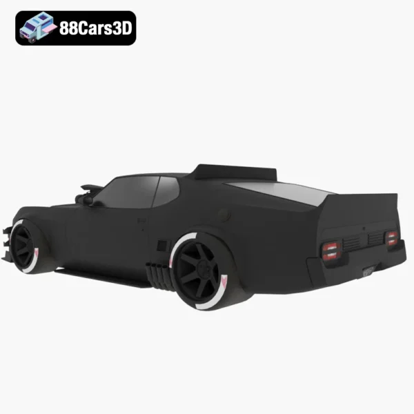 Mad Max Interceptor 3D Model Apocalyptic Muscle Car
