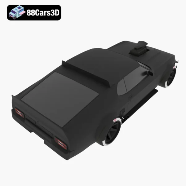 Mad Max Interceptor 3D Model Apocalyptic Muscle Car