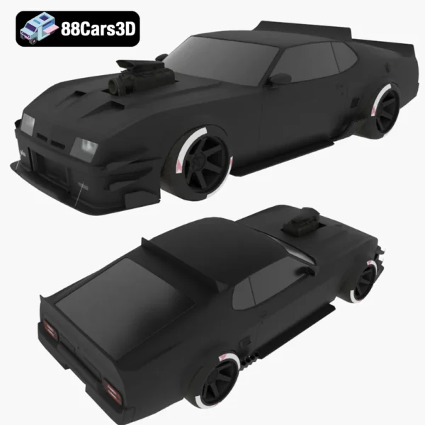 Mad Max Interceptor 3D Model Apocalyptic Muscle Car