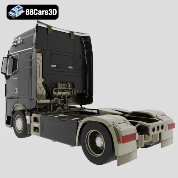 Man TGX 2020-003 MAN TGX 2020 3D Model Heavy Duty Truck Visualization