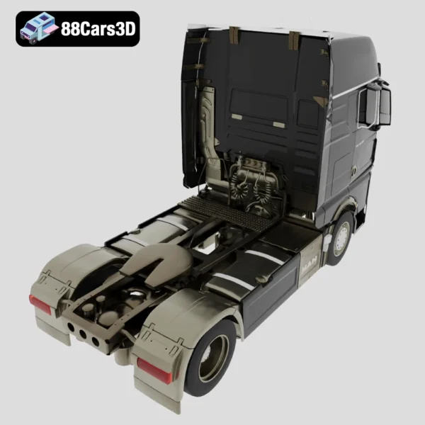 Man TGX 2020-004 MAN TGX 2020 3D Model Heavy Duty Truck Visualization