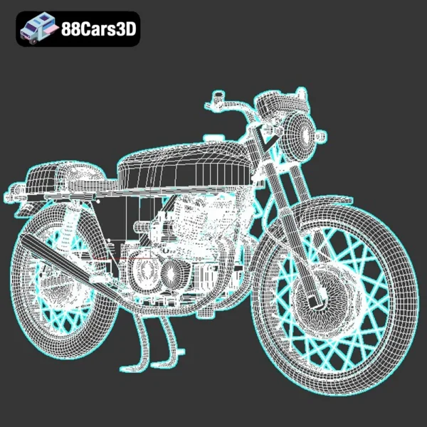 Moto Guzzi Motorcycle 3D Model