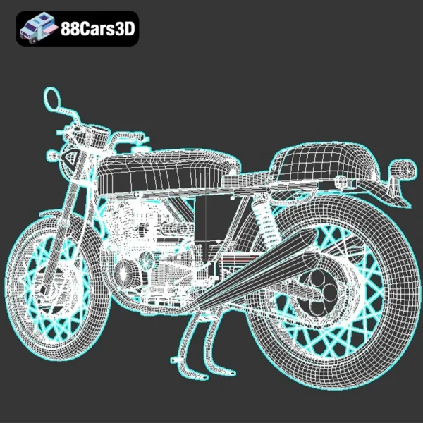 Moto Guzzi Motorcycle 3D Model