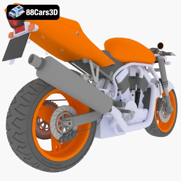 Suzuki Street Fighter Style Motorcycle 3D Model