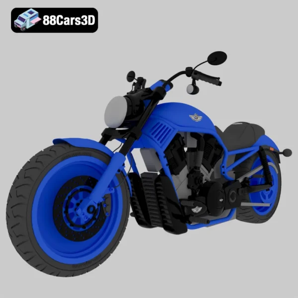 Harley-Davidson V-Rod Motorcycle 3D Model