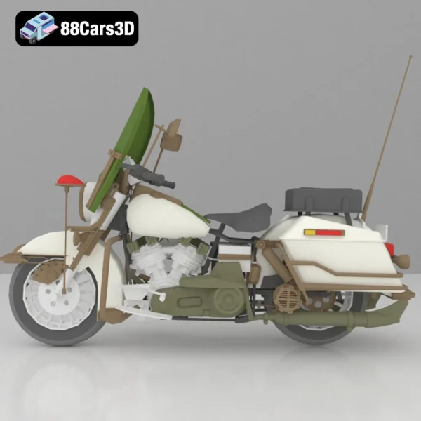 Police Motorcycle 3D Model