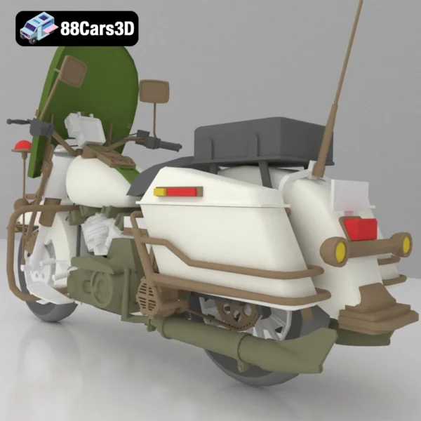Police Motorcycle 3D Model