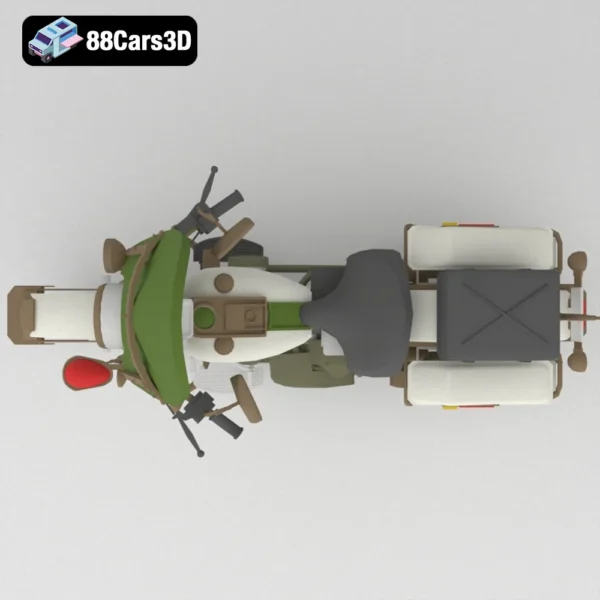 Police Motorcycle 3D Model