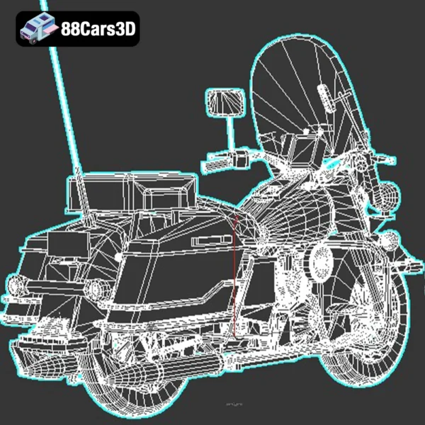 Police Motorcycle 3D Model
