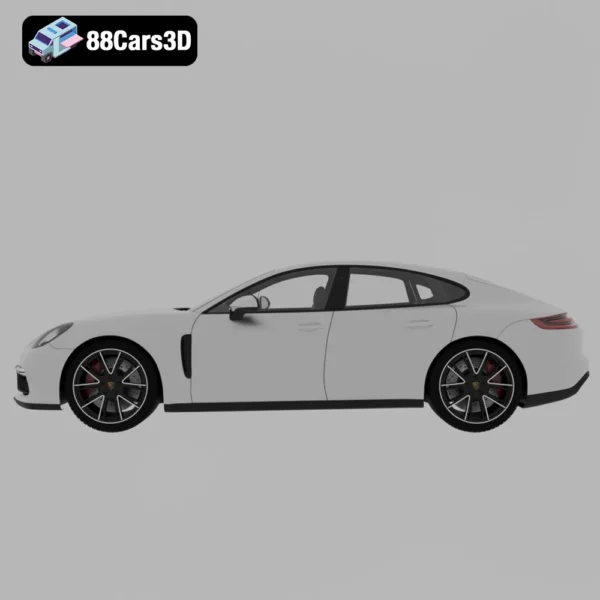 Porsche Panamera GTS 3D Model High-Performance Luxury Sports Sedan