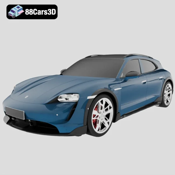 Porsche Taycan Turbo S Cross Turismo 2021 3D Model