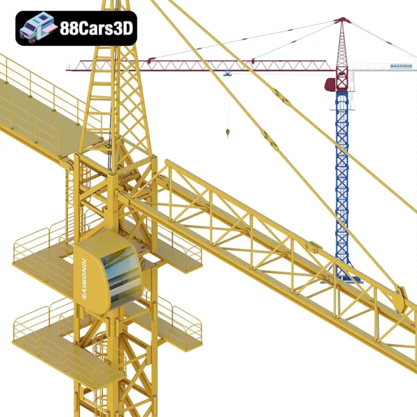 Tower Crane Construction Equipment 3D Model
