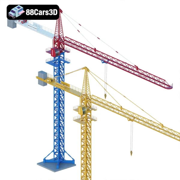 Tower Crane Construction Equipment 3D Model