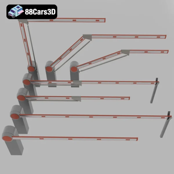 Shlagbaum Barrier Gate 3D Model for Parking and Security Control