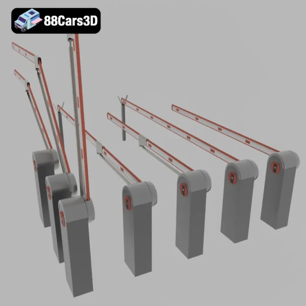 Shlagbaum Barrier Gate 3D Model for Parking and Security Control
