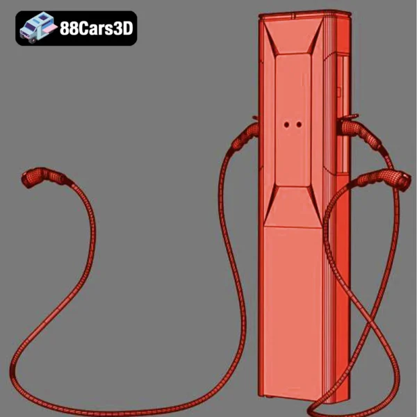 Siemens-004 Siemens SiCharge EV Charging Station Modern Electric Vehicle Charger 3D Model