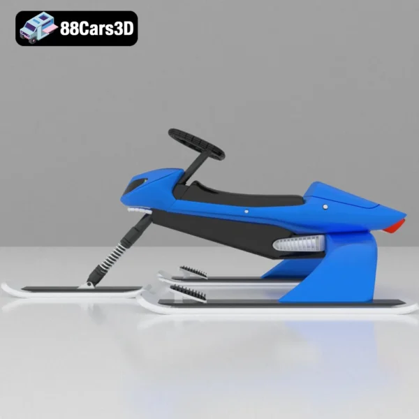 Snow Bike 3D Model Rugged Winter Vehicle