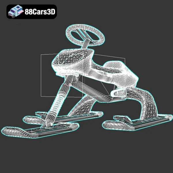 Snow Bike 3D Model Rugged Winter Vehicle