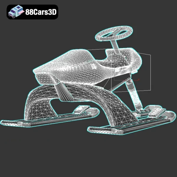 Snow Bike 3D Model Rugged Winter Vehicle
