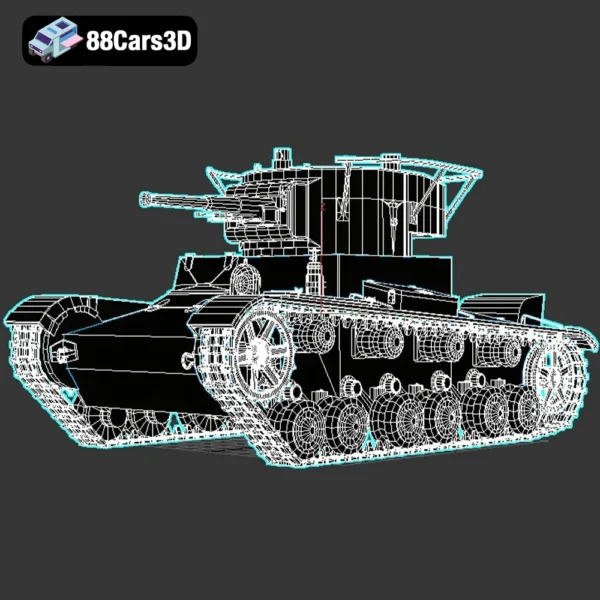 Tank 3D Model Detailed Military Vehicle