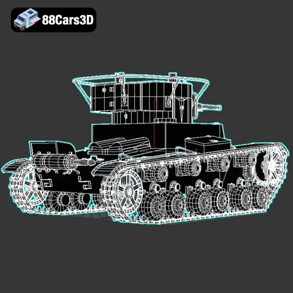 Tank 3D Model Detailed Military Vehicle