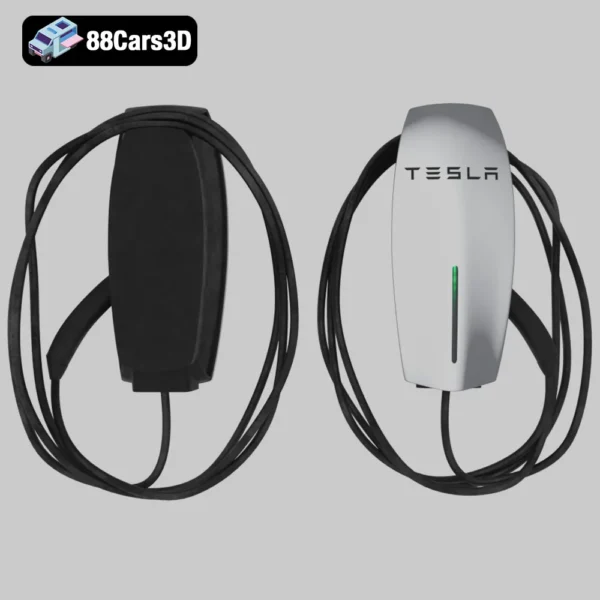 Tesla Wall Connector EV Charging Station 3D Model