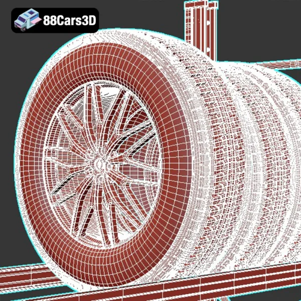 Tire Rack-006 Tire Rack 3D Model Garage Storage & Workshop Organization Asset