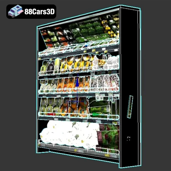 Vegetable Display Shelves 3D Model