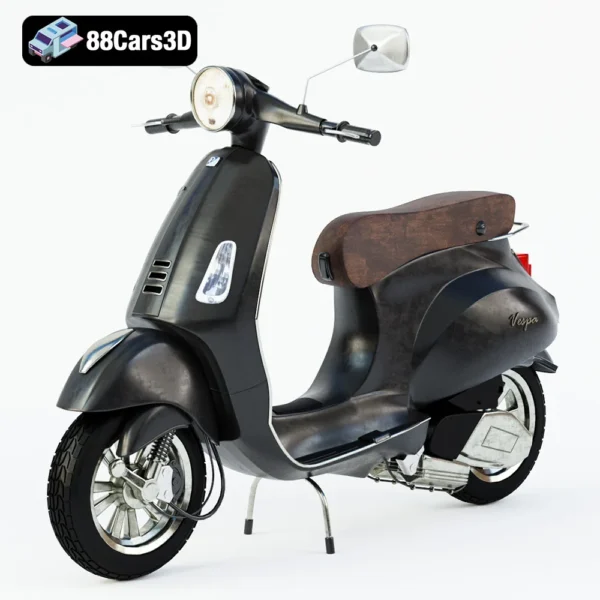 Vespa-Style Scooter (Model 05) 3D Model