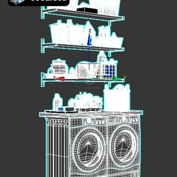 Washing Machine & Tumble Dryer Set 3D Model
