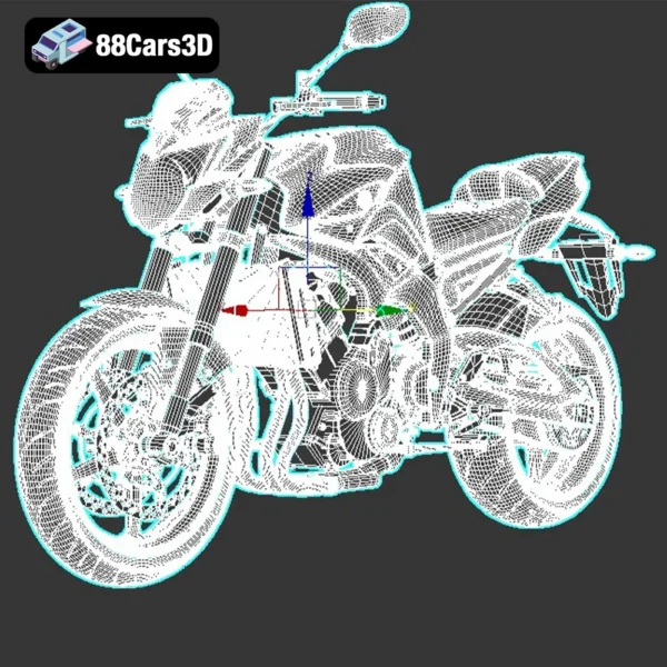 2011 Yamaha FZ8 3D Model