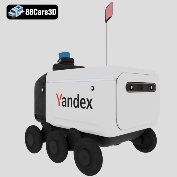 Yandex Rover V3 Autonomous Delivery Robot 3D Model