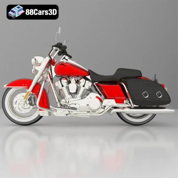 harley davidson road king -002 Harley Davidson Road King 3D Model