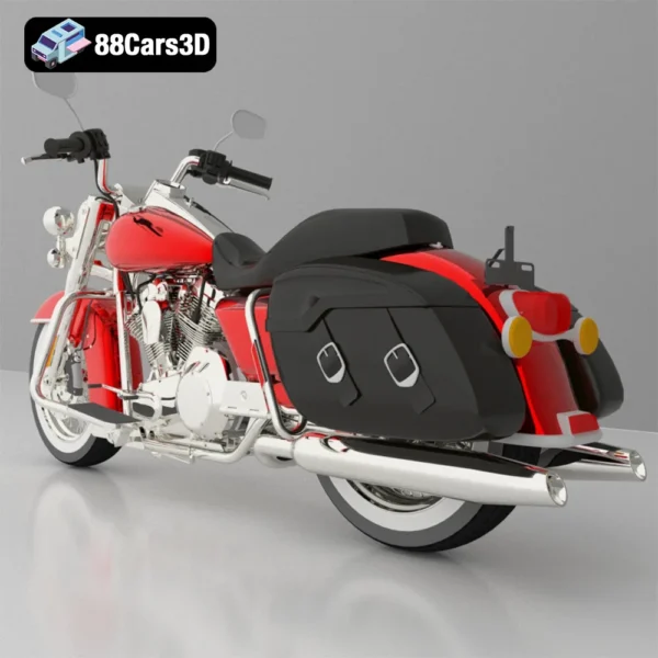 harley davidson road king -003 Harley Davidson Road King 3D Model