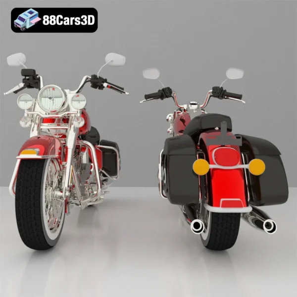 harley davidson road king -005 Harley Davidson Road King 3D Model