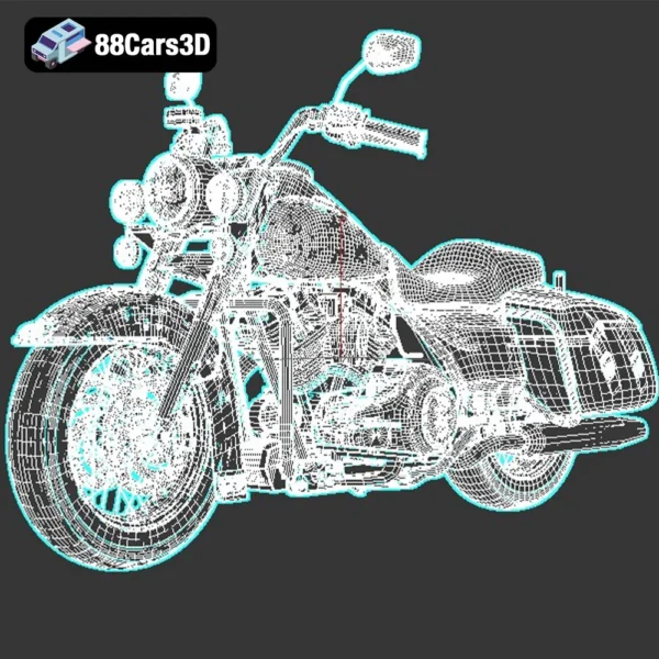 harley davidson road king -006 Harley Davidson Road King 3D Model