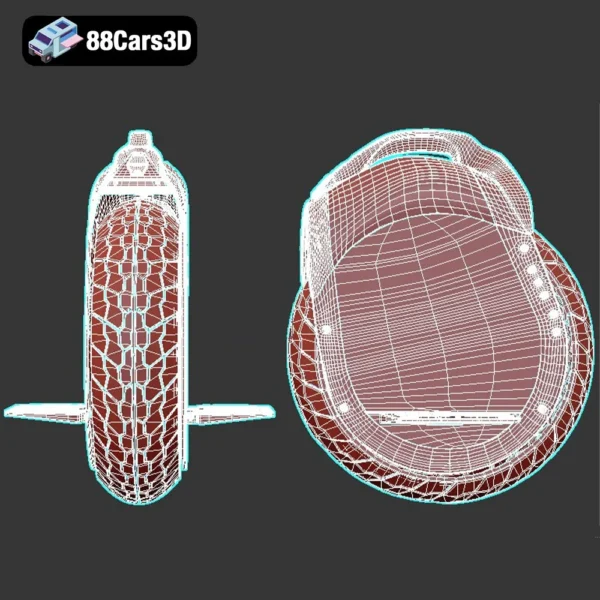 monowheel-z10-006 Monowheel Z10 Electric Unicycle Futuristic Personal Transport 3D Model